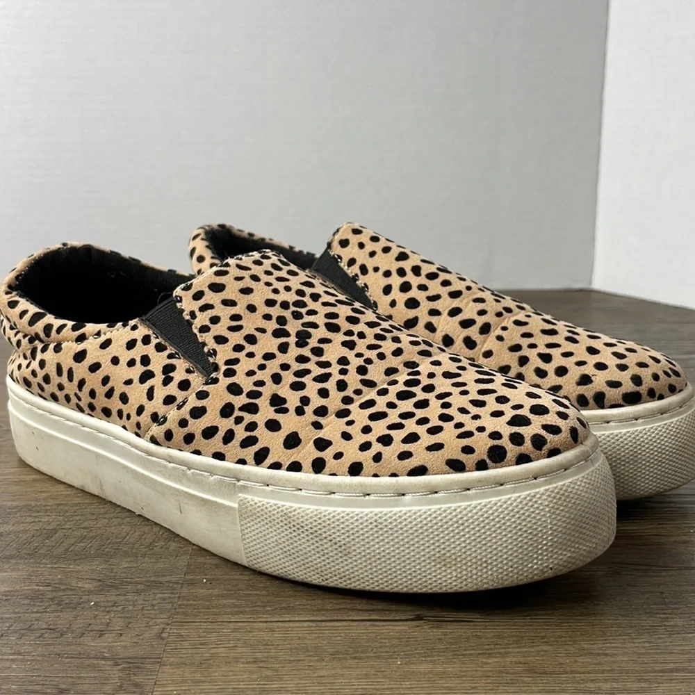 Qupid Women’s Platform Casual Animal Print Slip On Shoes-Leopard Print, size 8 - Picture 3 of 7